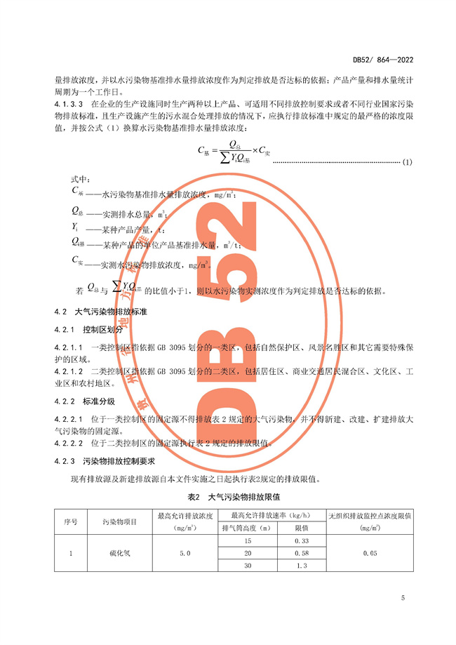 10月1日实施！《贵州省环境污染物排放标准》发布！