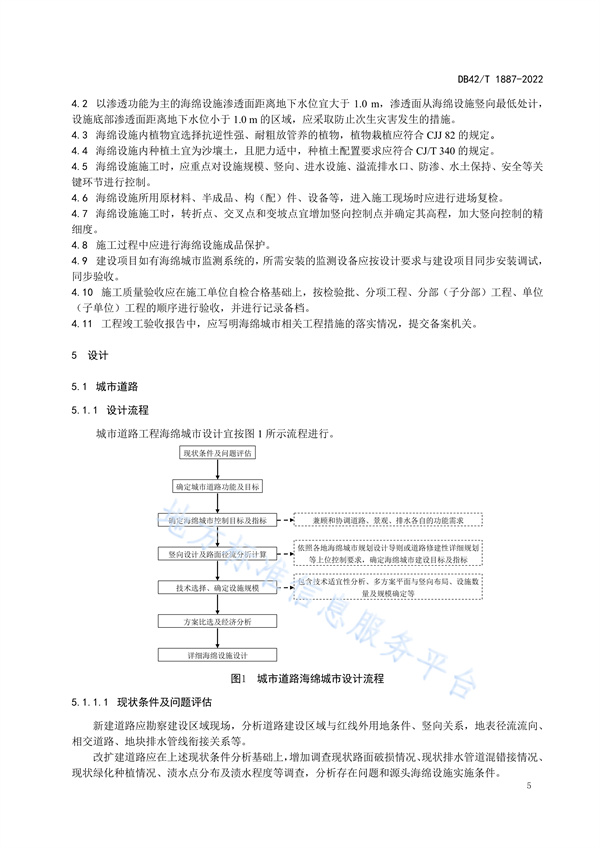 湖北省地方标准《海绵城市建设技术规程》