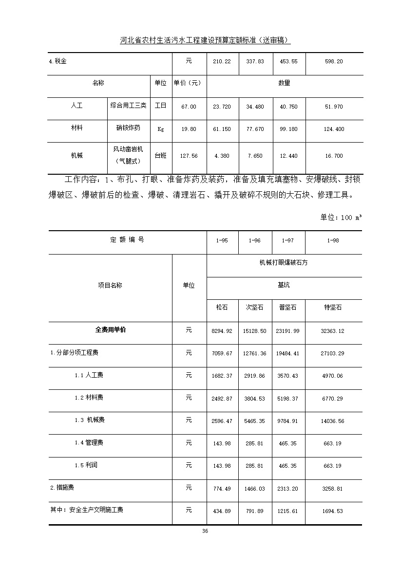 《河北省农村生活污水工程建设预算定额标准》征求意见