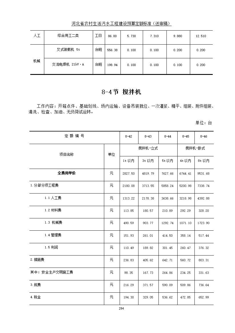 《河北省农村生活污水工程建设预算定额标准》征求意见