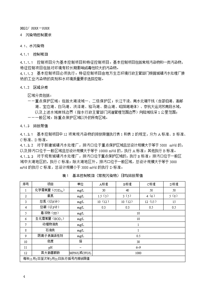 江苏城镇污水处理厂污染物排放标准（报批稿）