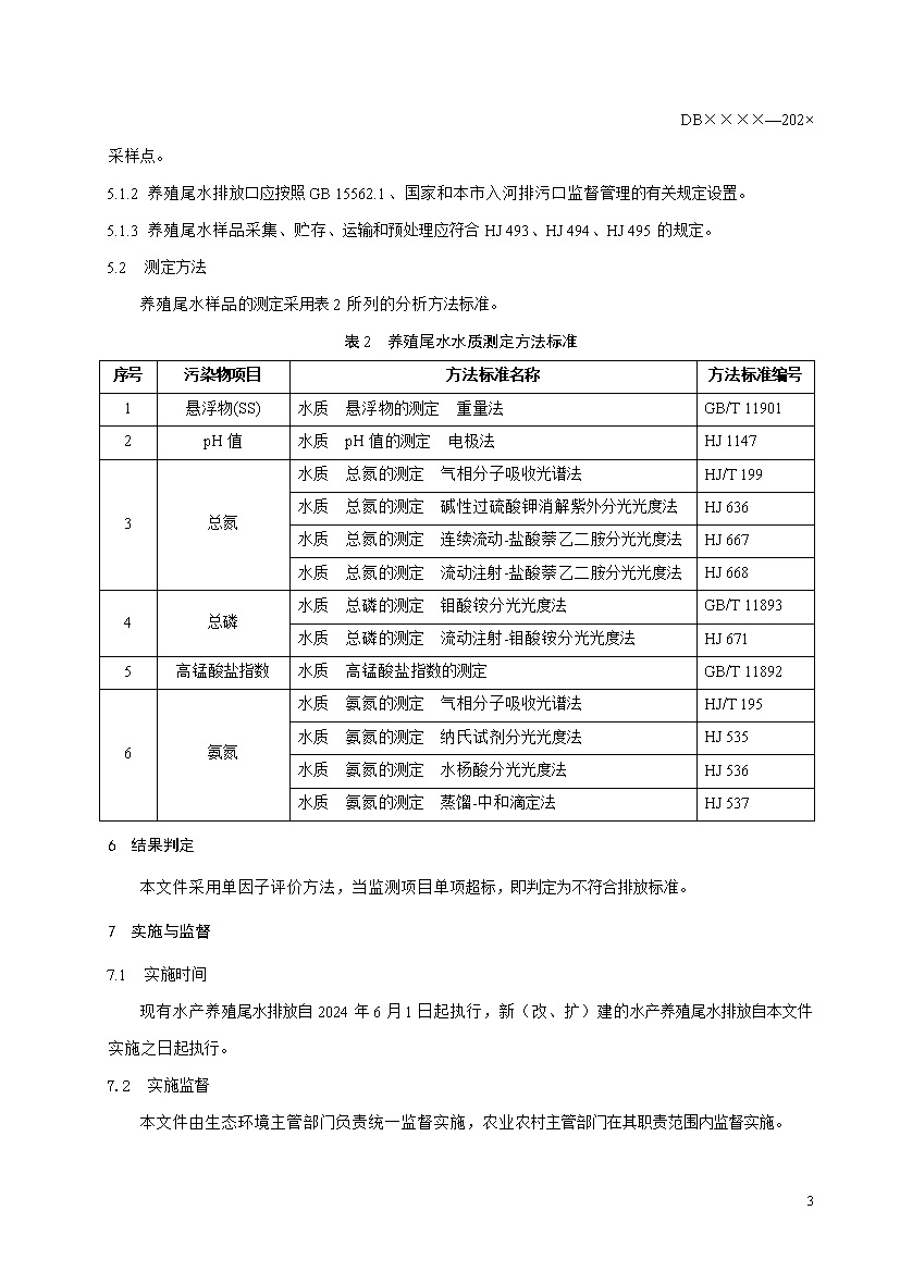 上海市《水产养殖尾水排放标准（征求意见稿）》