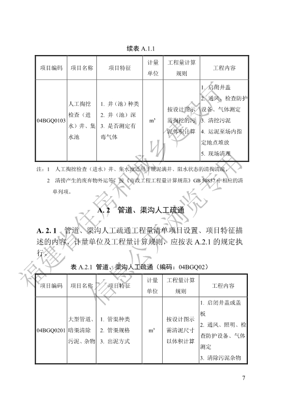 福建省工程建设地方标准《城镇排水管渠修复工程工程量计算标准》