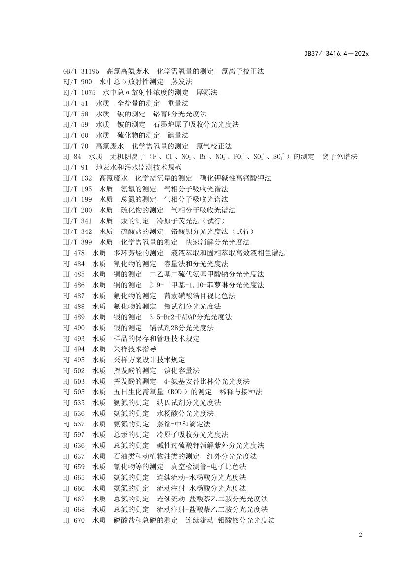 山东省5项流域水污染物综合排放标准征求意见