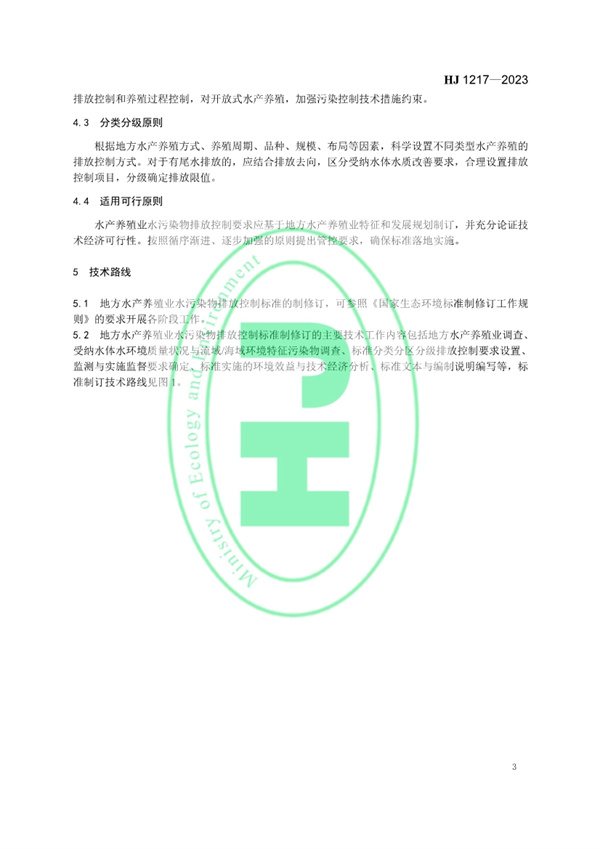《地方水产养殖业水污染物排放控制标准制订技术导则》发布 3月1日起施行