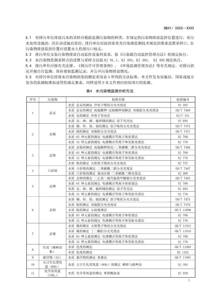 河南省《南四湖流域水污染物综合排放标准》公开征求意见