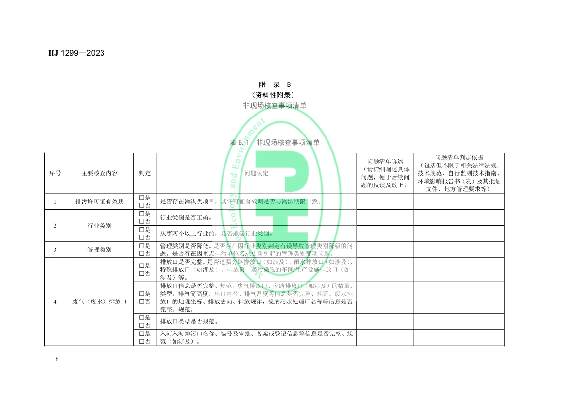 生态环境部发布国家标准《排污许可证质量核查技术规范》！