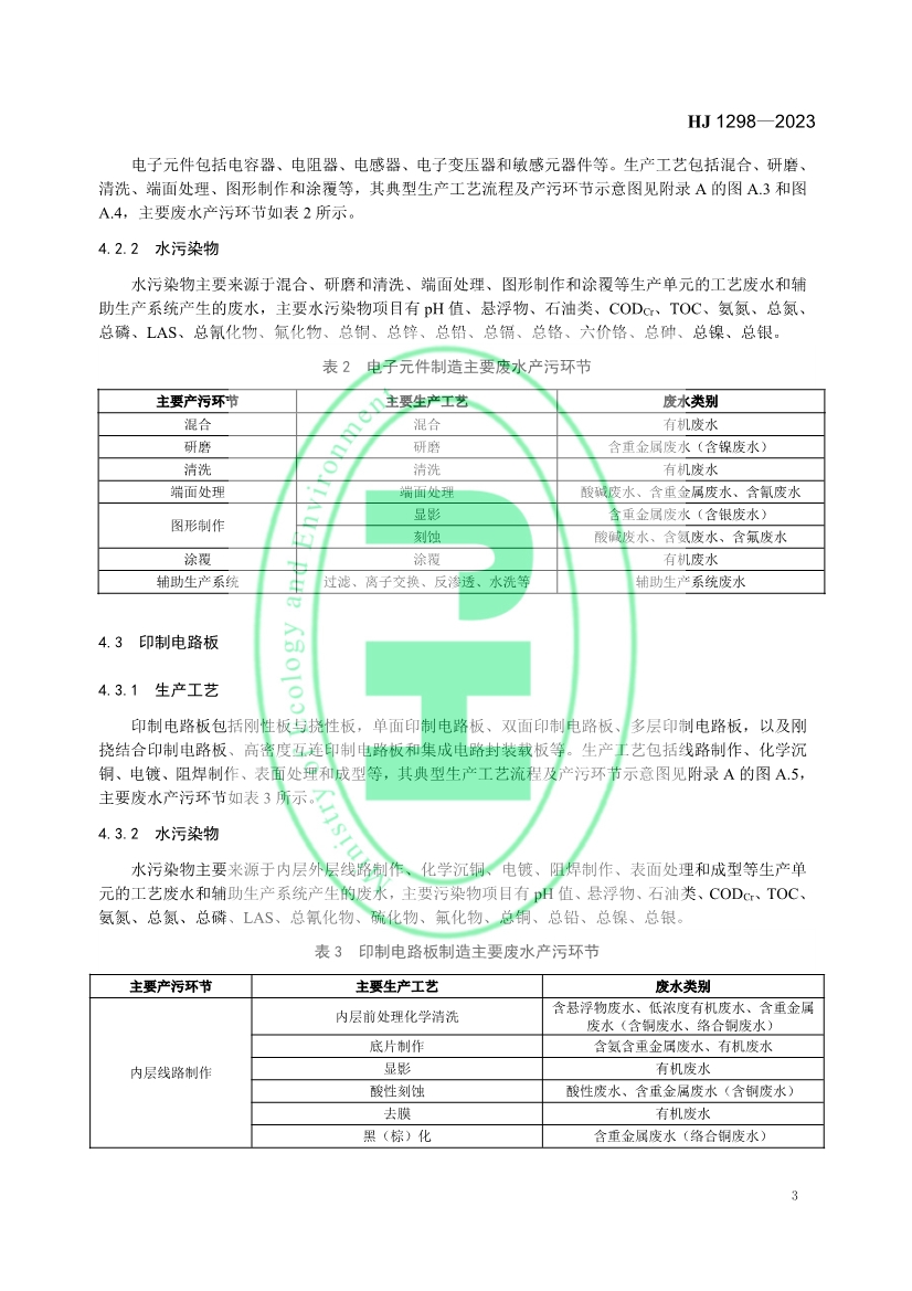 国家生态环境标准《电子工业水污染防治可行技术指南》发布 7月1日起施行