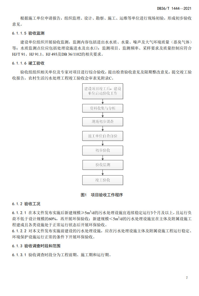 江西省地方标准《农村生活污水处理工程施工与竣工验收技术指南（试行）》印发 2022年3月1日起施行