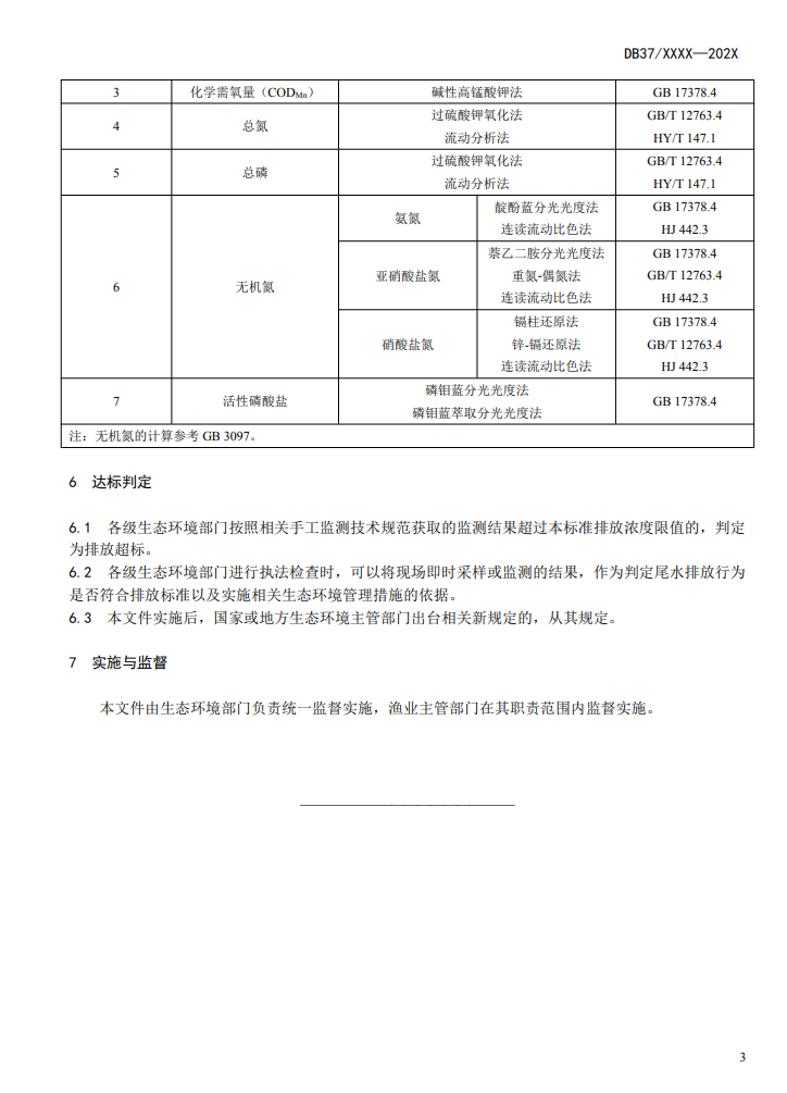 山东省生态环境厅关于征求《海水养殖尾水排放标准（征求意见稿）》意见建议的函