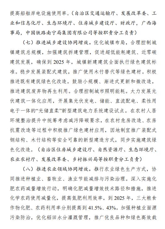 《广西壮族自治区减污降碳协同增效实施方案》出炉