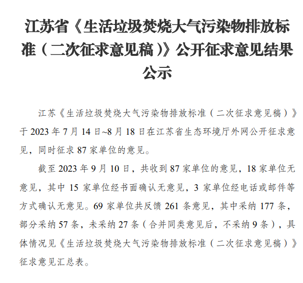 261条意见！最严垃圾焚烧排放标准二次征求意见结果公布-环保卫士
