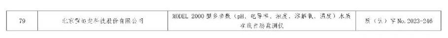 废气类仪器适用性检测合格名录(截至2023年6月30日)