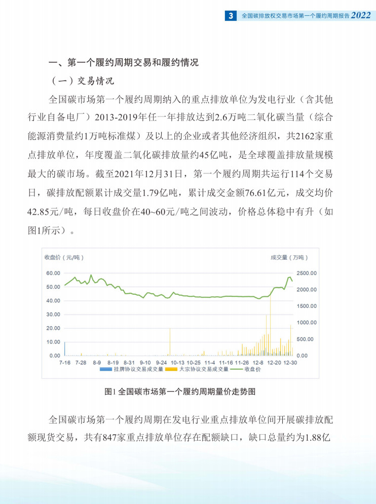 生态环境部发布《全国碳排放权交易市场第一个履约周期报告》