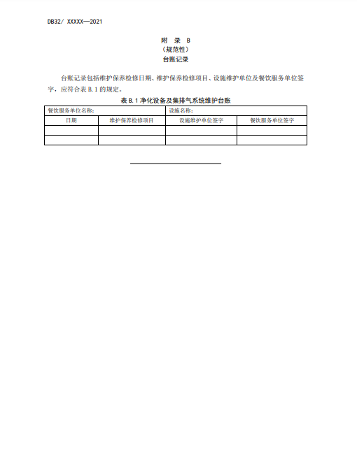 江苏省《餐饮业大气污染物排放标准》二次征求意见