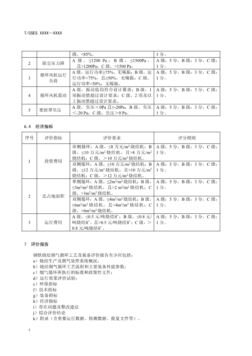 团标：《钢铁烧结烟气循环工艺及装备评价技术规范（征求意见稿）》