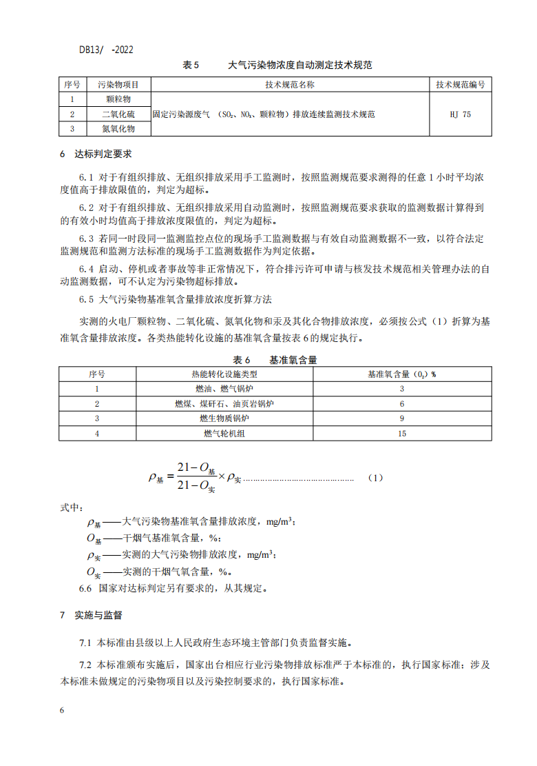 河北省地标《火电厂大气污染物排放标准》征求意见
