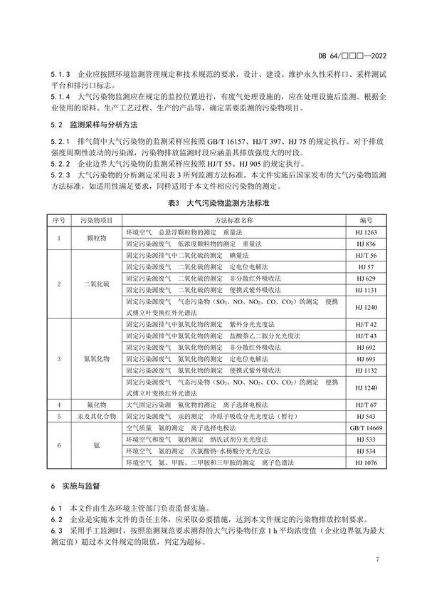 宁夏地标《水泥工业大气污染物排放标准（征求意见稿）》