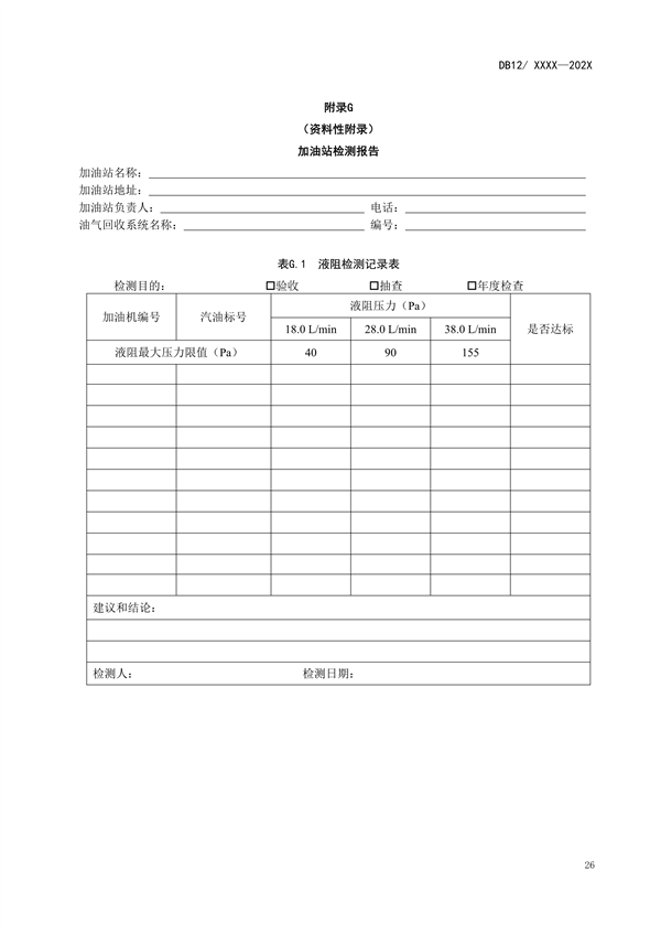 天津市强制性地标《加油站大气污染物排放标准（征求意见稿）》公开征求意见