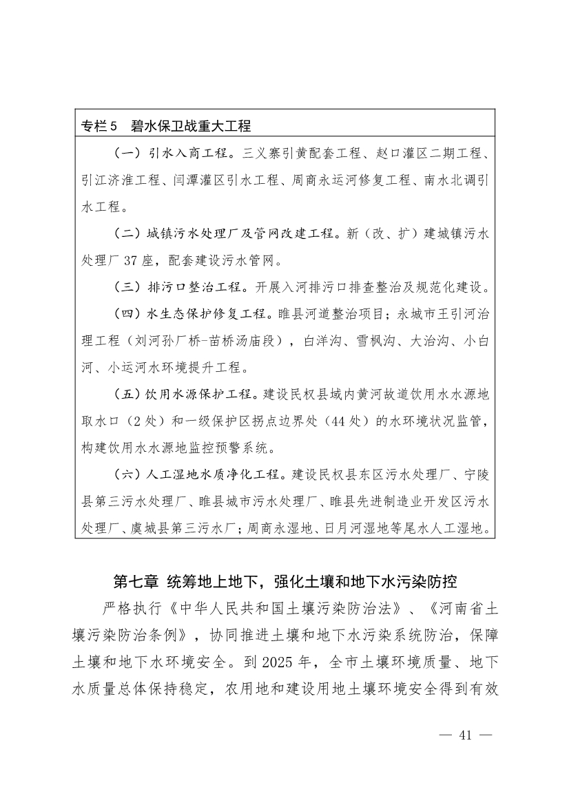 商丘市“十四五”生态环境保护和生态经济发展规划