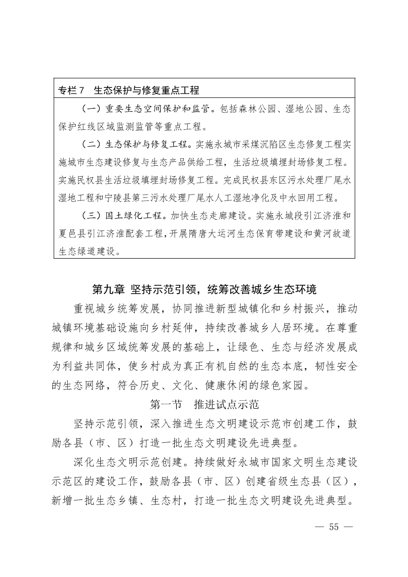 商丘市“十四五”生态环境保护和生态经济发展规划