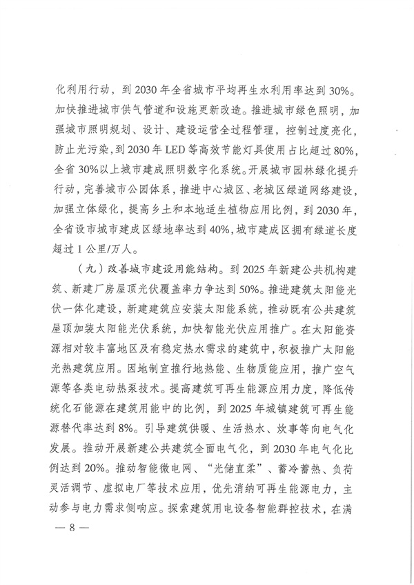 贵州省城乡建设领域碳达峰实施方案
