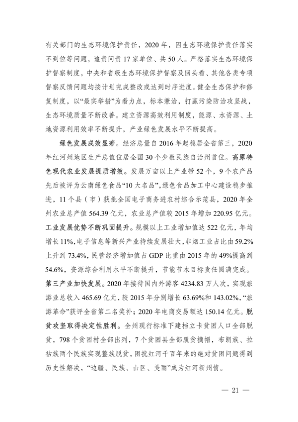 《红河哈尼族彝族自治州“十四五”生态环境保护规划》发布