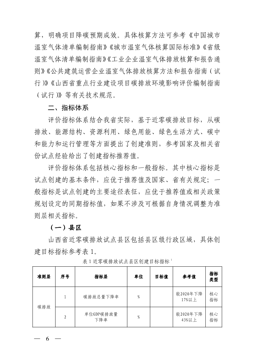 山西省生态环境厅关于推进近零碳排放示范工程建设的通知