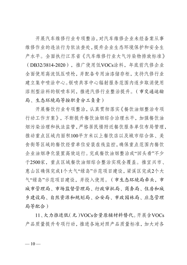 无锡市发布2023年大气污染防治工作计划