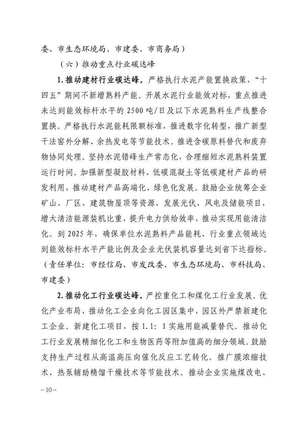 杭州市工业领域碳达峰实施方案印发！