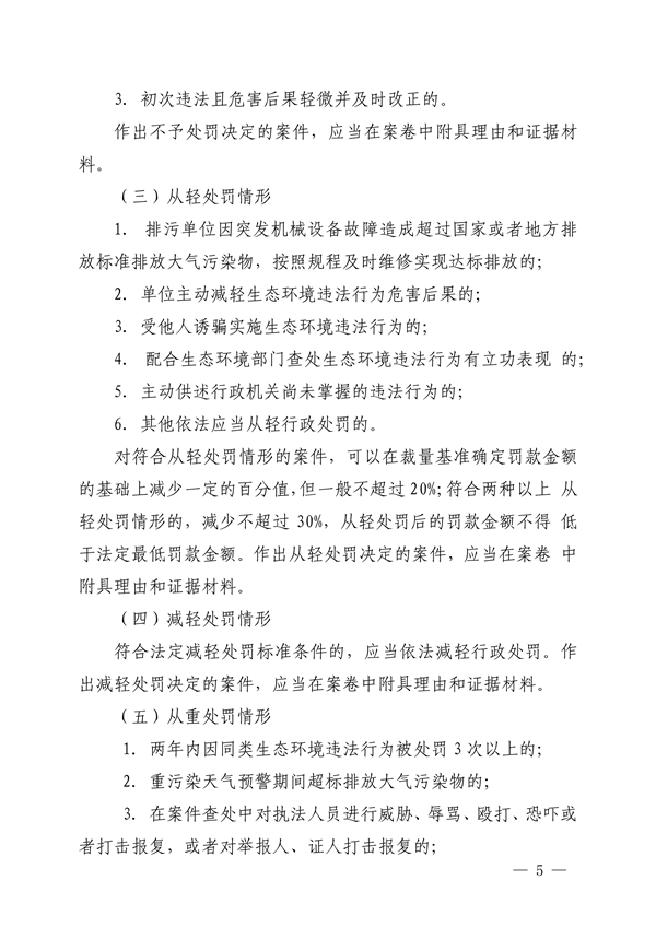 安阳市发布大气污染防治条例行政处罚裁量基准及适用规则