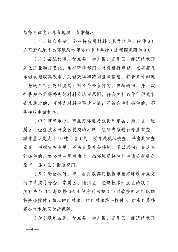 南通市试点地区挥发性有机物（VOCs）综合治理阶梯式资金奖补方案（试行）