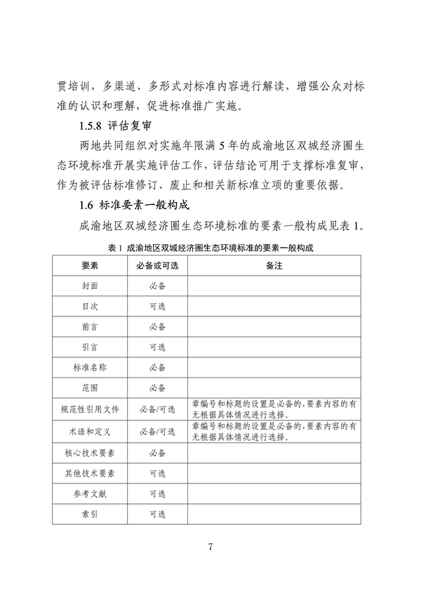 《成渝地区双城经济圈生态环境标准编制规范》发布