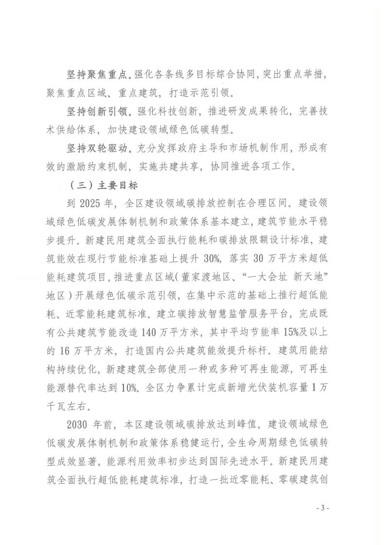 关于印发《黄浦区建设领域碳达峰实施方案》的通知