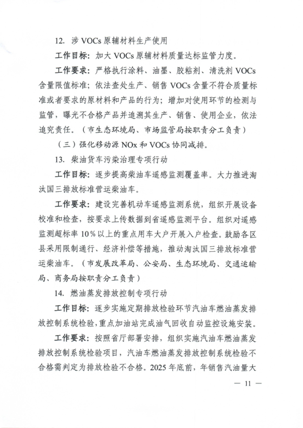汕头市臭氧污染防治（氮氧化物和挥发性有机物协同减排）实施方案（2023-2025年）