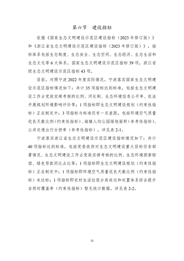 宁波市生态文明建设示范区规划（2023—2030年）（征求意见稿）