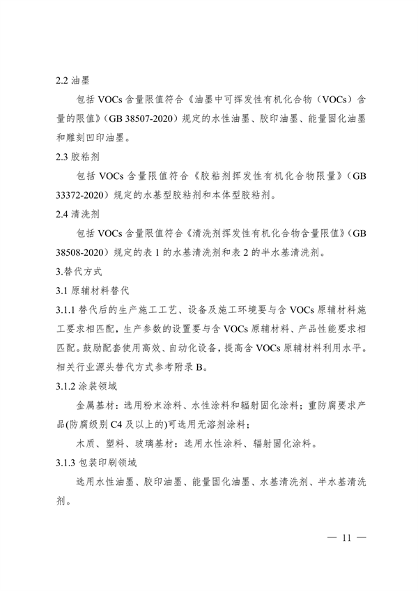 安徽省低挥发性有机物含量原辅材料替代工作方案（征求意见稿）发布