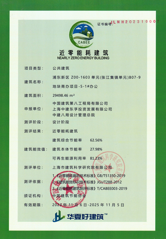 中建八局首个自主投资、规划、设计、建设、运营的“近零能耗建筑”项目通过认证-环保卫士