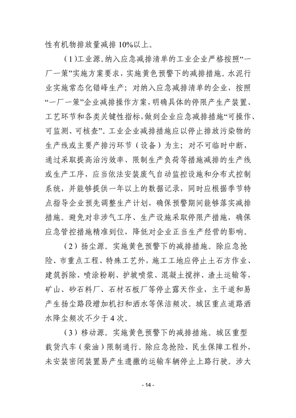 株洲市重污染天气应急预案（征求意见稿）