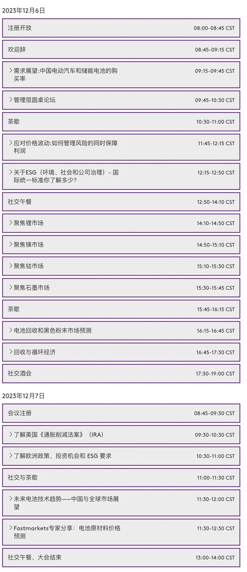 印尼镍矿协会、天齐锂业、Rio Tinto、华友钴业、LME、优美科等80+企业确认参加Fastmarkets电池材料会议!