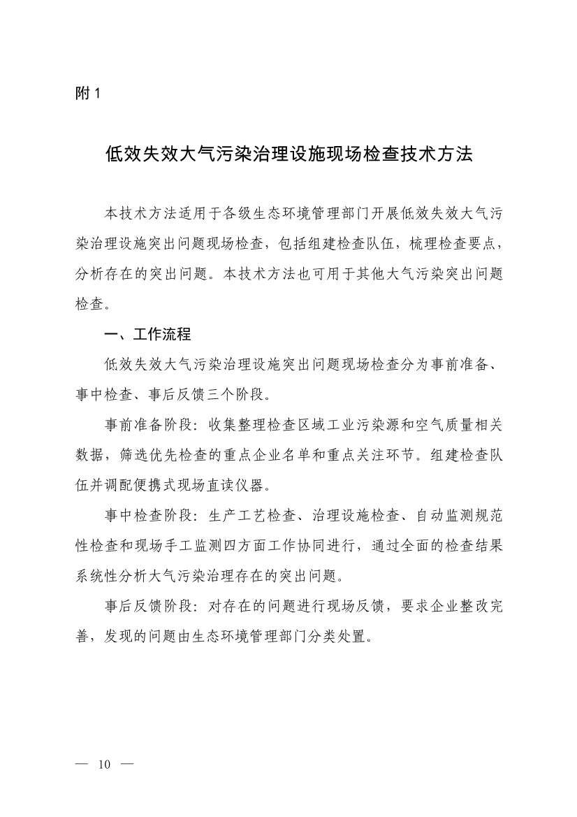 生态环境部就《低效失效大气污染治理设施排查整治工作方案（征求意见稿）》征求意见！