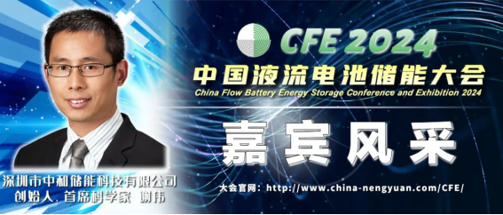 专家顾问团谢伟博士应邀出席CFE2024中国液流电池储能大会