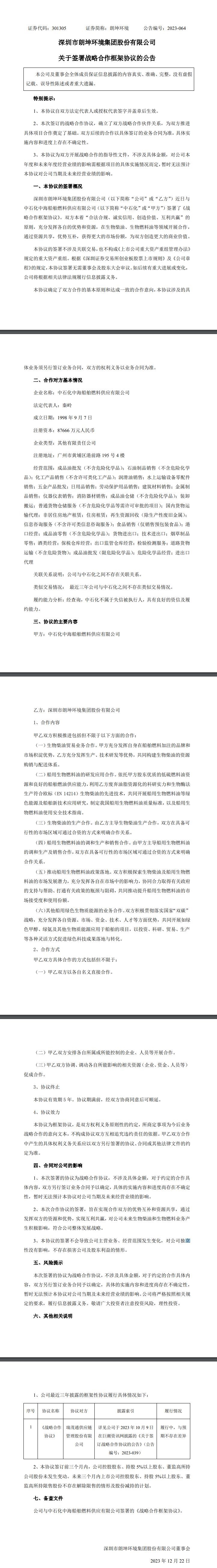 朗坤环境：与中石化子公司达成合作，将在生物柴油等领域开展合作-环保卫士