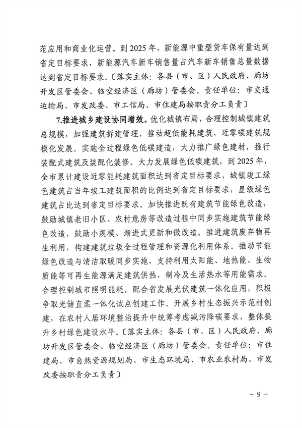 《廊坊市减污降碳协同增效实施方案》发布