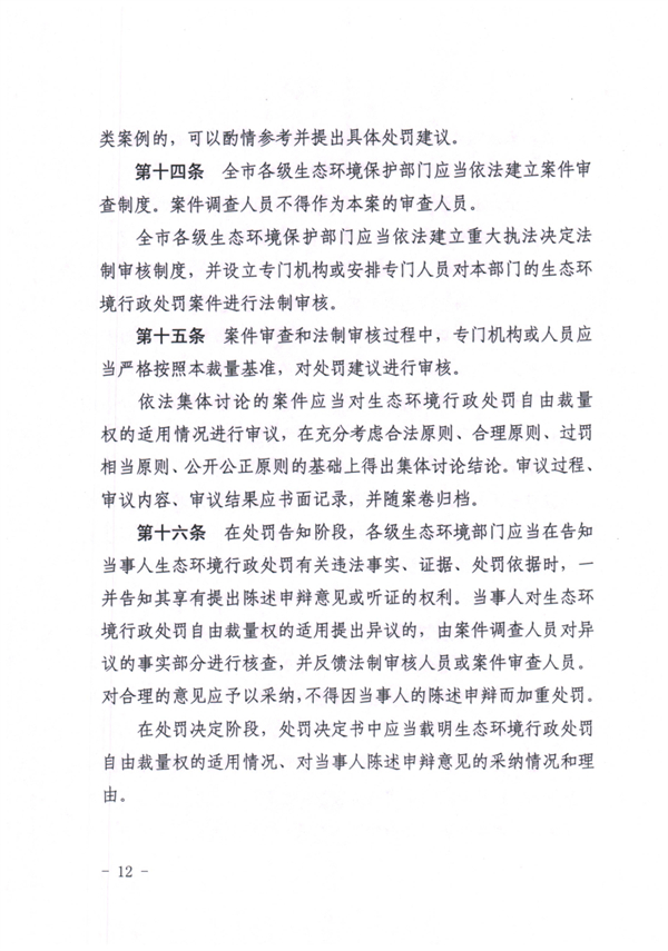 《天津市生态环境行政处罚裁量基准》发布