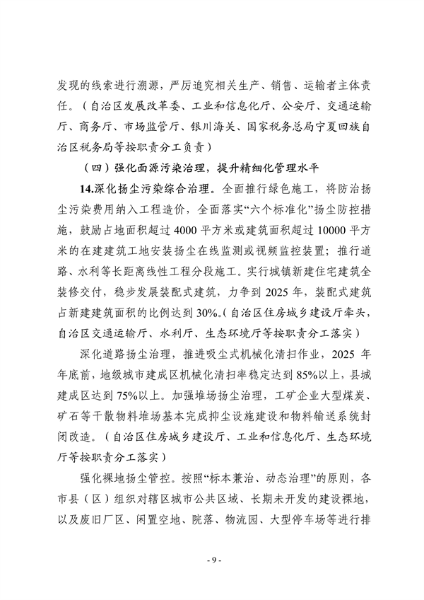 宁夏回族自治区空气质量持续改善行动实施方案（征求意见稿）发布