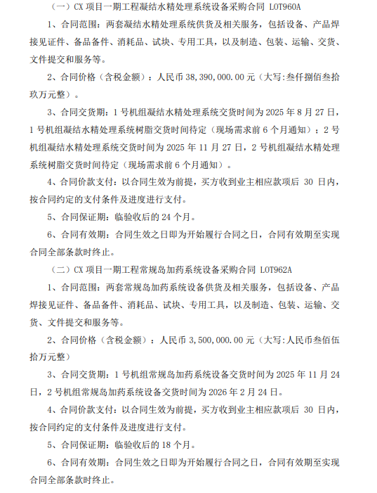 进一步巩固核电市场地位！力源科技与中核能源签署水处理设备供货合同！-环保卫士