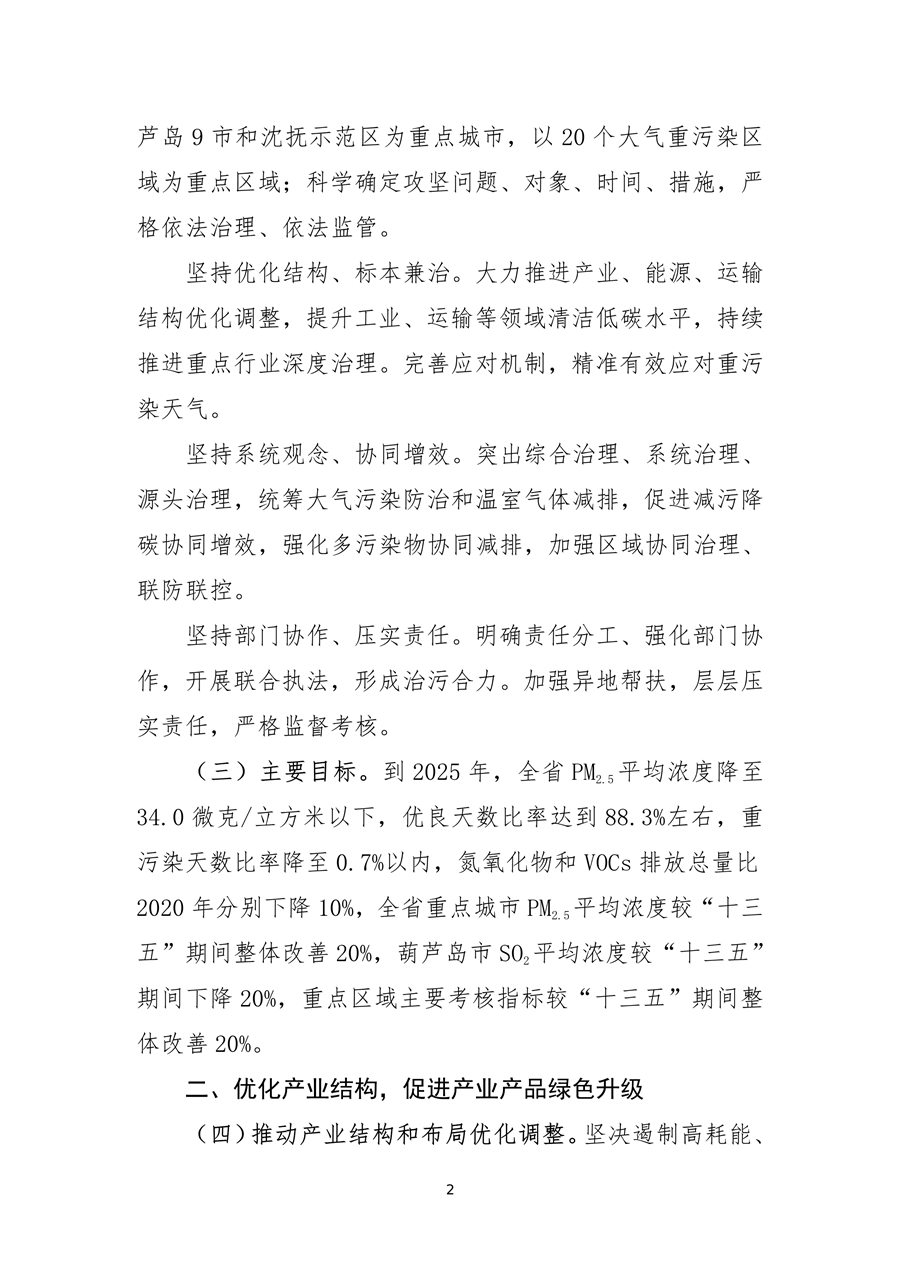 《辽宁省空气质量持续改善行动方案》（征求意见稿）发布