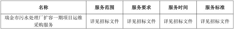 瑞金市污水处理厂(扩容一期)特许经营权运维服务采购项目开标!
