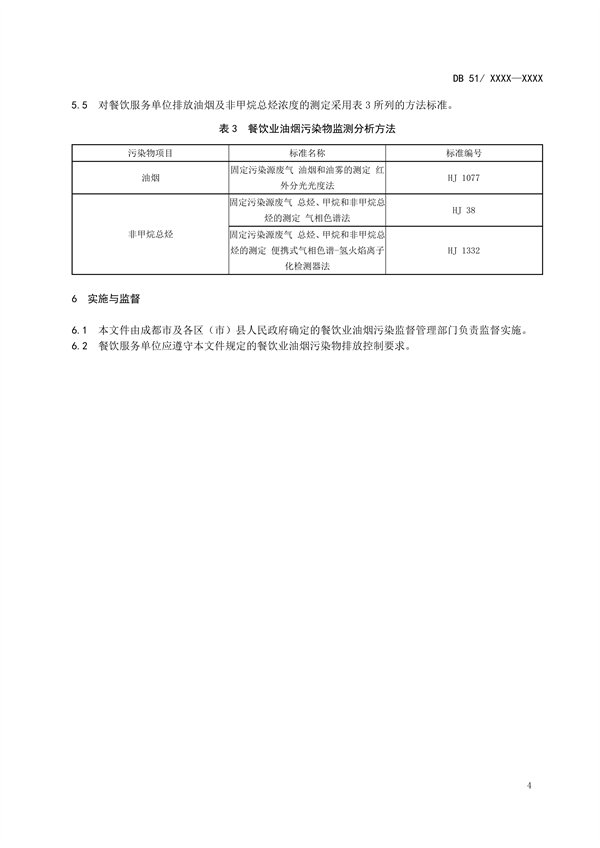 《成都市餐饮业油烟污染物排放标准（征求意见稿）》公开征求意见